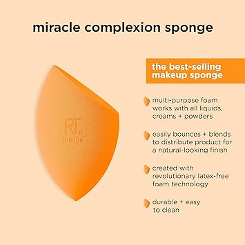Real Techniques Level Up Brush And Sponge Kit, Makeup Brushes For Eyeshadow, Foundation, Blush, & Bronzer, Blending Sponge, Professional Quality Tools, Synthetic Bristles, 8 Piece Set