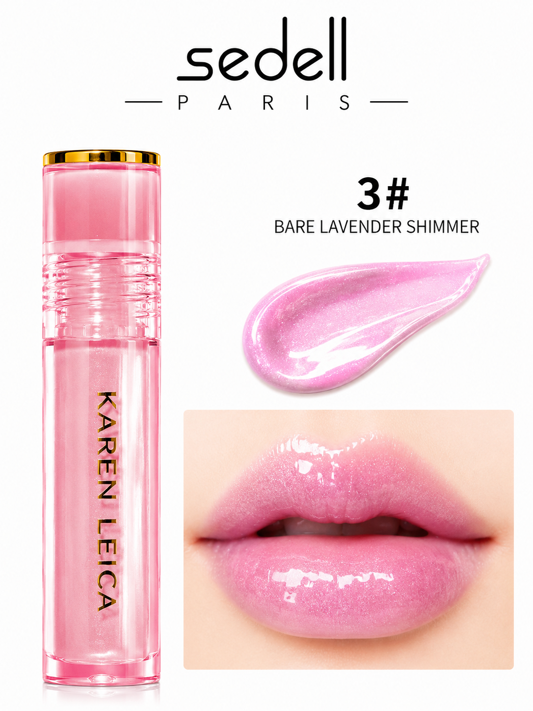 Sedell Paris karen leica liquid gloss lipstick 03