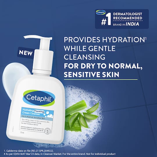 CETAPHIL Sensitive Skin hydrating Combo [Hydrating Foaming Cream Cleanser with Optimal Hydration Serum]