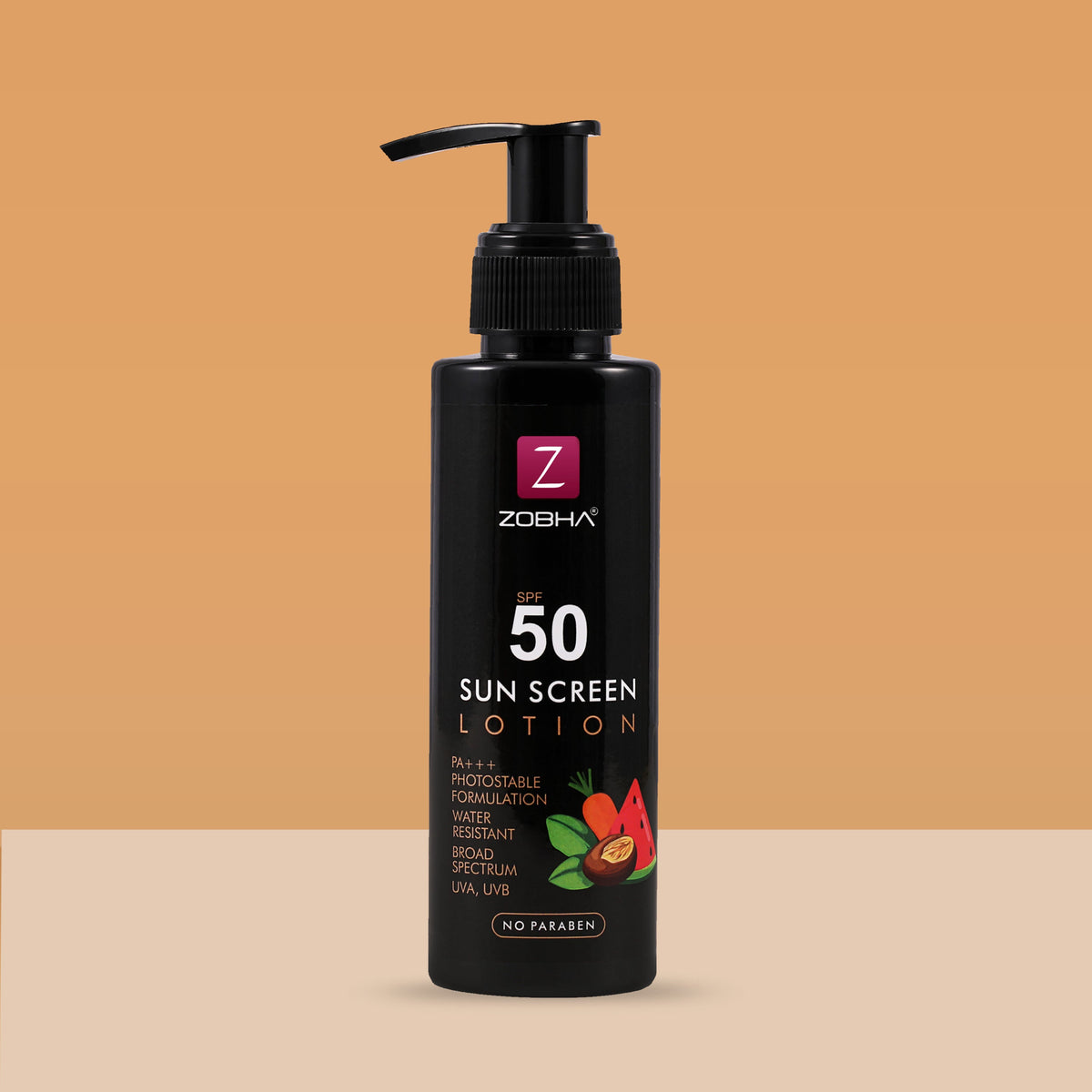 Zobha Sunscreen Lotion Sun Protect Formula SPF 50 Pa+++ (100ml)
