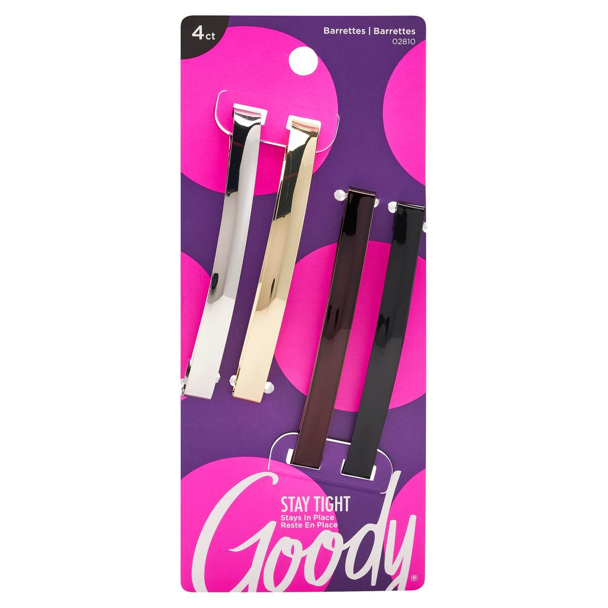 GOODY STAY TIGHT BARRETTES 4CT 02810