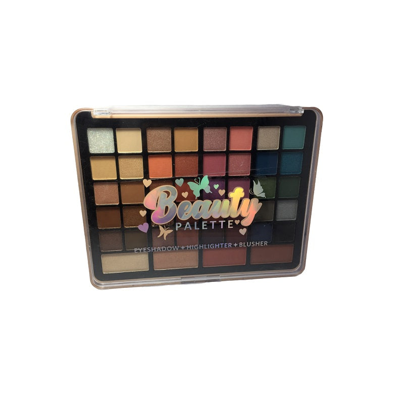 Sedell Paris 3 in 1 Beauty Eyeshadow.Highlighter and Blusher Palette Pack of 44