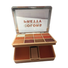 Sedell Paris 2 in 1 Colors Preety Eyeshadow and Blusher Pack of 12