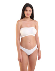 Kate Strapless Net Tube Bra (Free Size) - White