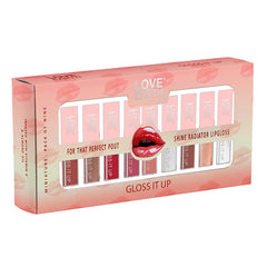 corresponds to the Love Earth Liquid Lip Gloss Pack Of 9