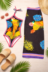 Paradise Bird Halter Swim & Sarong Set
