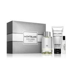 Mont Blanc Explorer Platinum For Men Set Edp 100ml + Edp 7.5ml + All-over Shower Gel 100ml