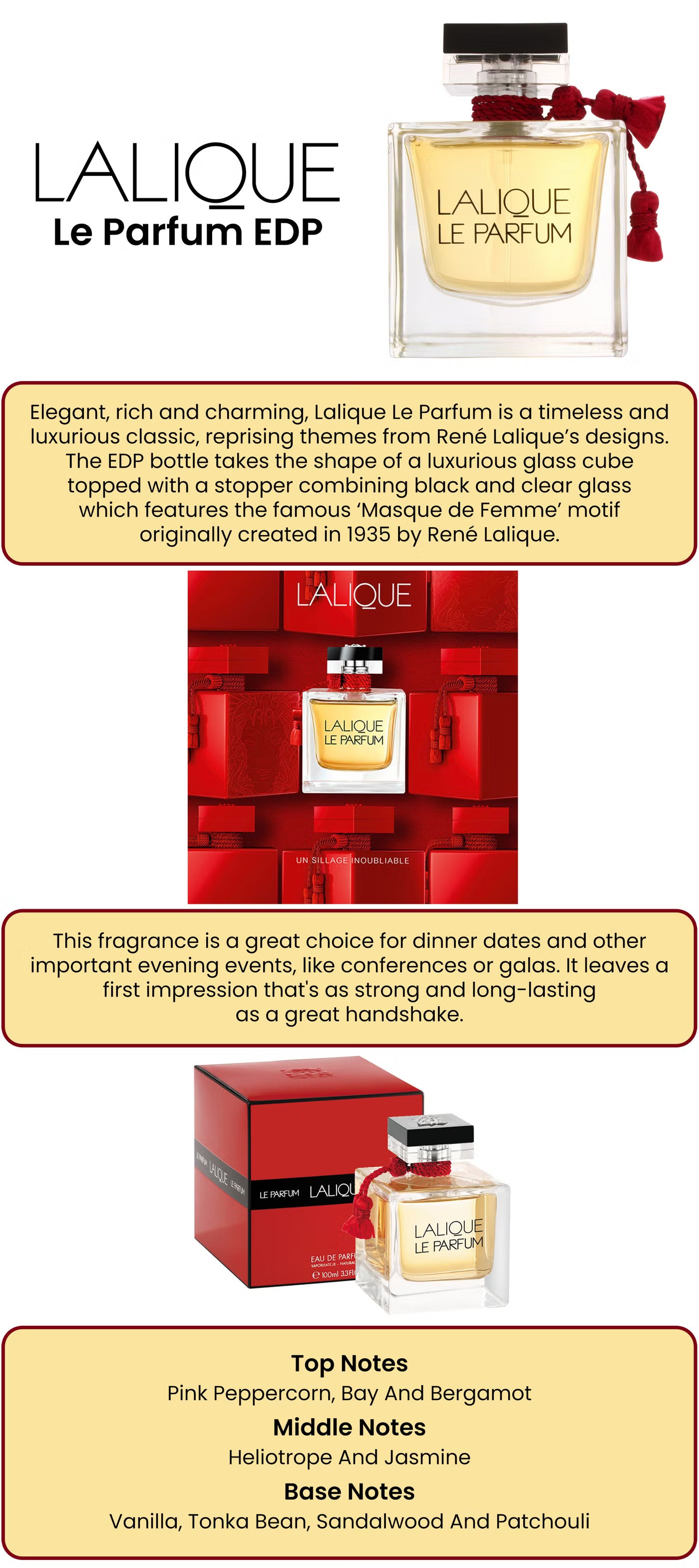 Lalique Le Parfum by EDP Spray 3.3 oz