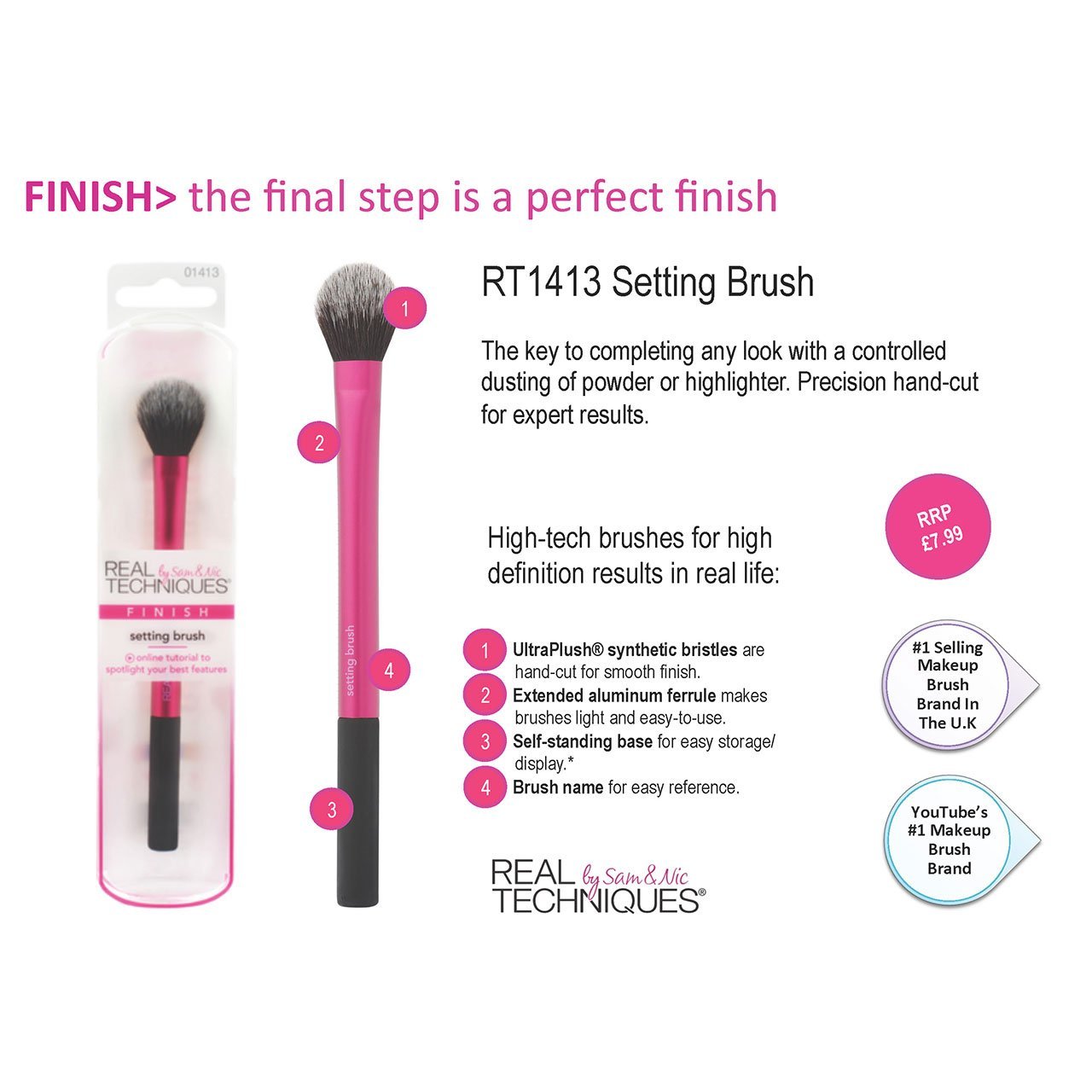 Real Techniques Finish Setting Brush - 01413