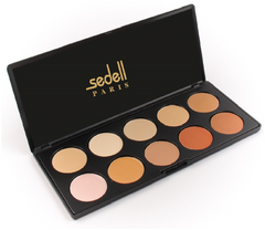 Sedell Professional  Cream Concealer Camouflage Makeup Palette Contouring Kit Set of 10 Colors