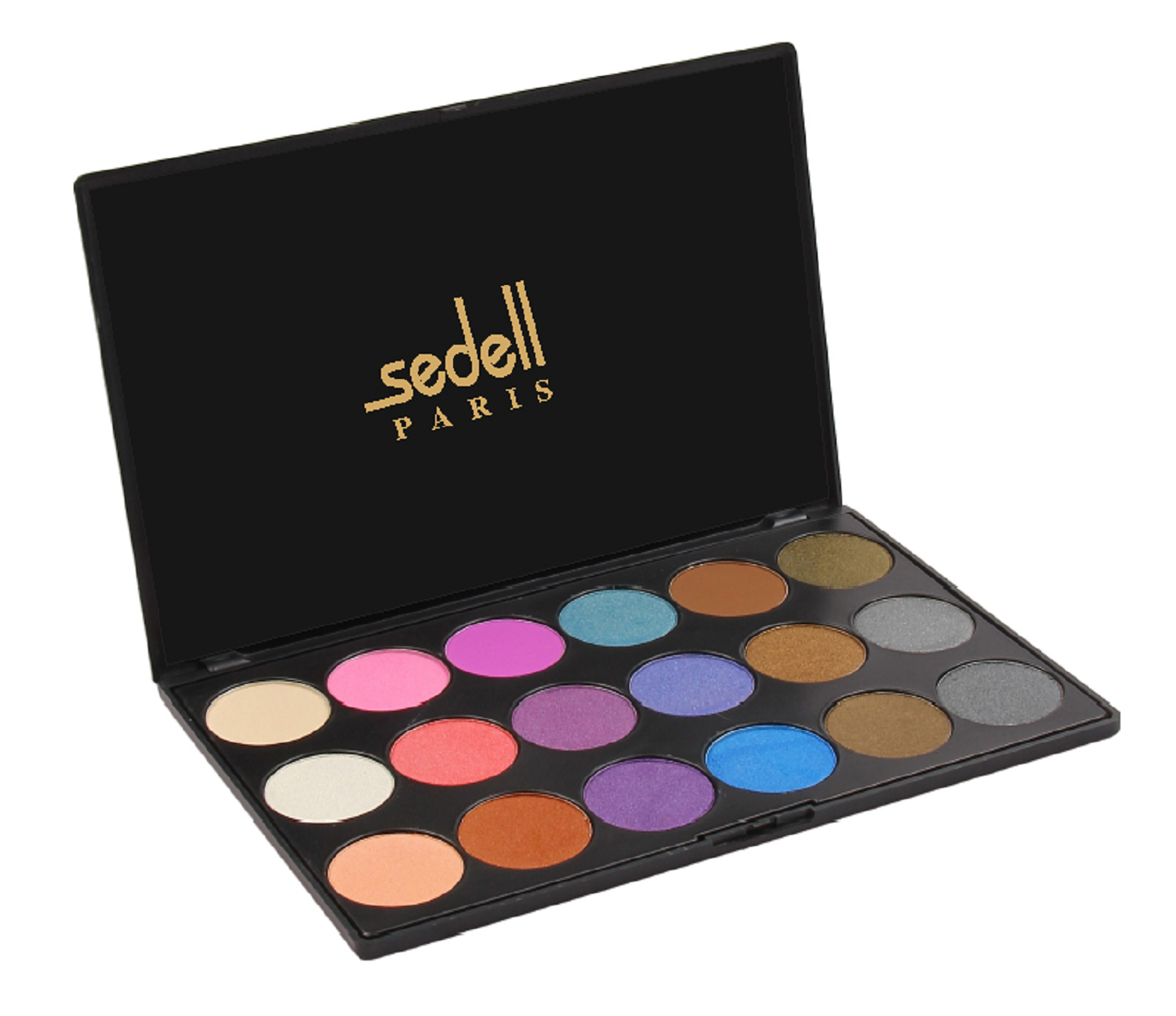 Sedell Professional Waterproof Eye Shadow Powder Make Up Palette Shimmers Mattes Contour Glow Kit Set of 18 Colors