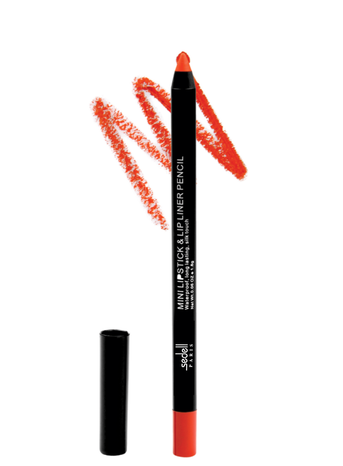 Sedell Paris Mini Lipstick & Lip Liner Pencil Juicy Orange - 1.4g