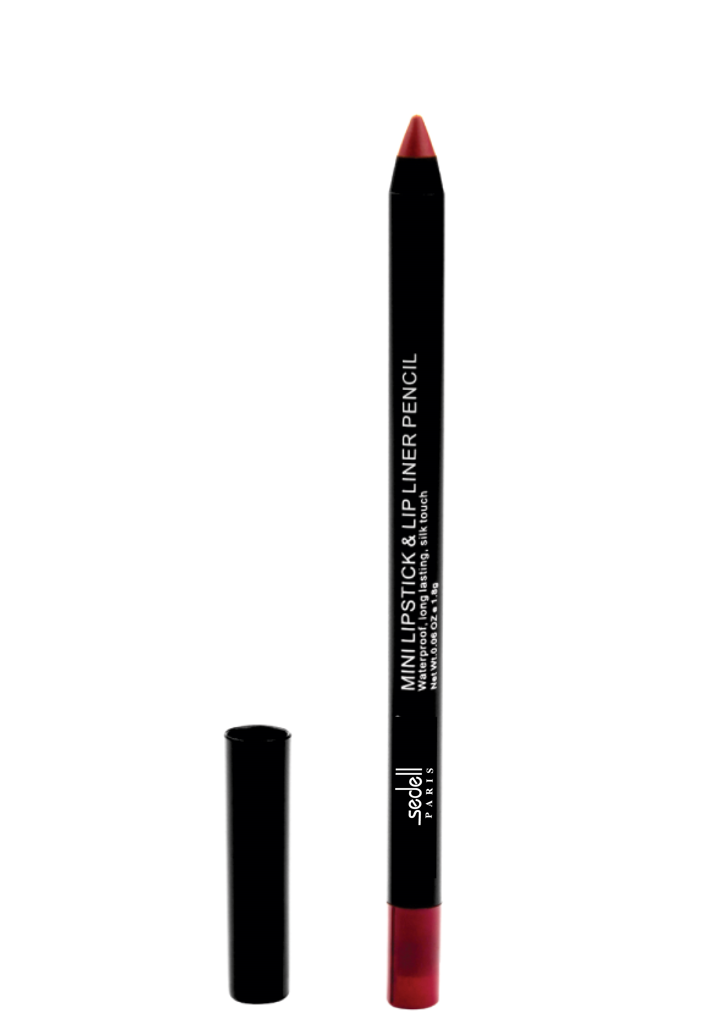 Sedell Paris Mini Lipstick & Lip Liner Pencil Sip Of Red Wine - 1.4g