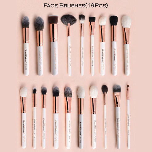 Beautilicious Face Makeup Brushes Set (19 Pcs)