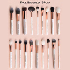 Beautilicious Face Makeup Brushes Set (19 Pcs)