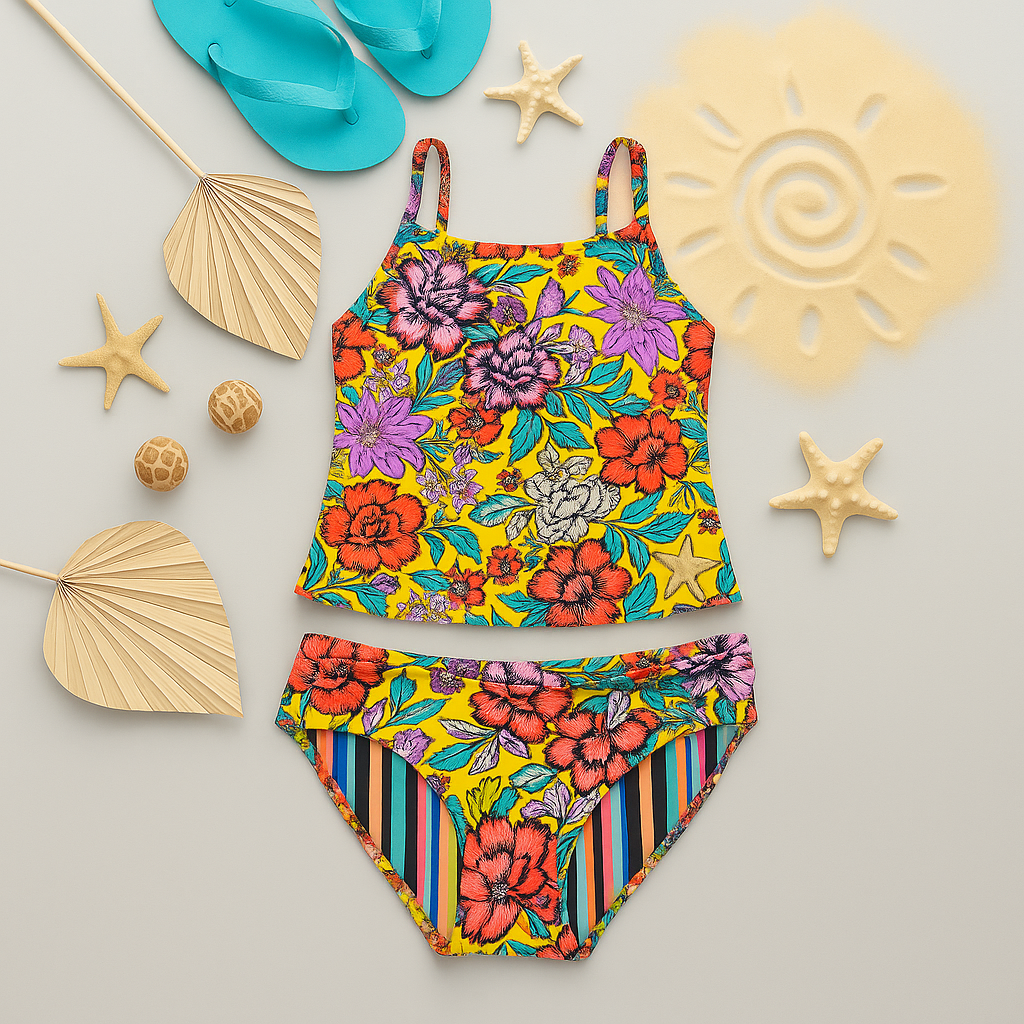 Sunset Paradise Floral Swimwear