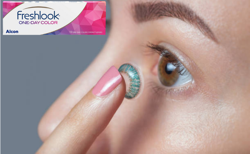Freshlook OneDay - Daily Disposable Color Contact Lenses (-00.00, Gray, Pack of 10)