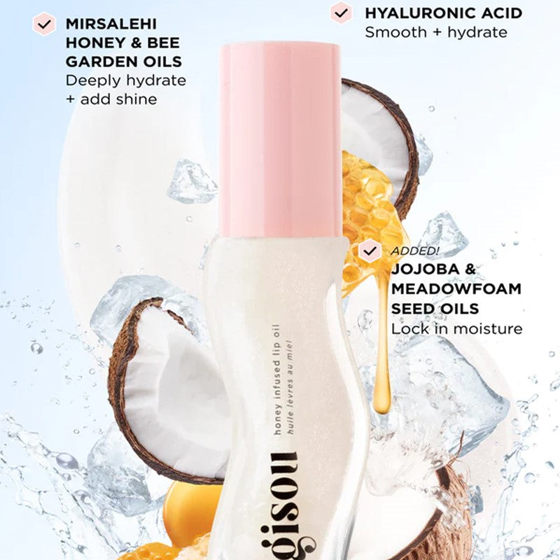 Gisou Honey Infused Hydrating Lip Oil-Coconut Frost 8ml/0.27 fl. oz.