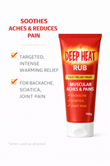 DEEPHEAT RUB FAST RELIEF FROM MUSCULAR ACHES & PAINS 100G