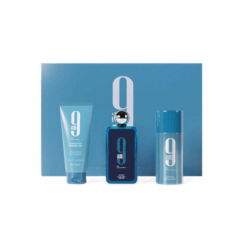 Afnan Men's 9 AM Dive 3-Piece Gift Set.