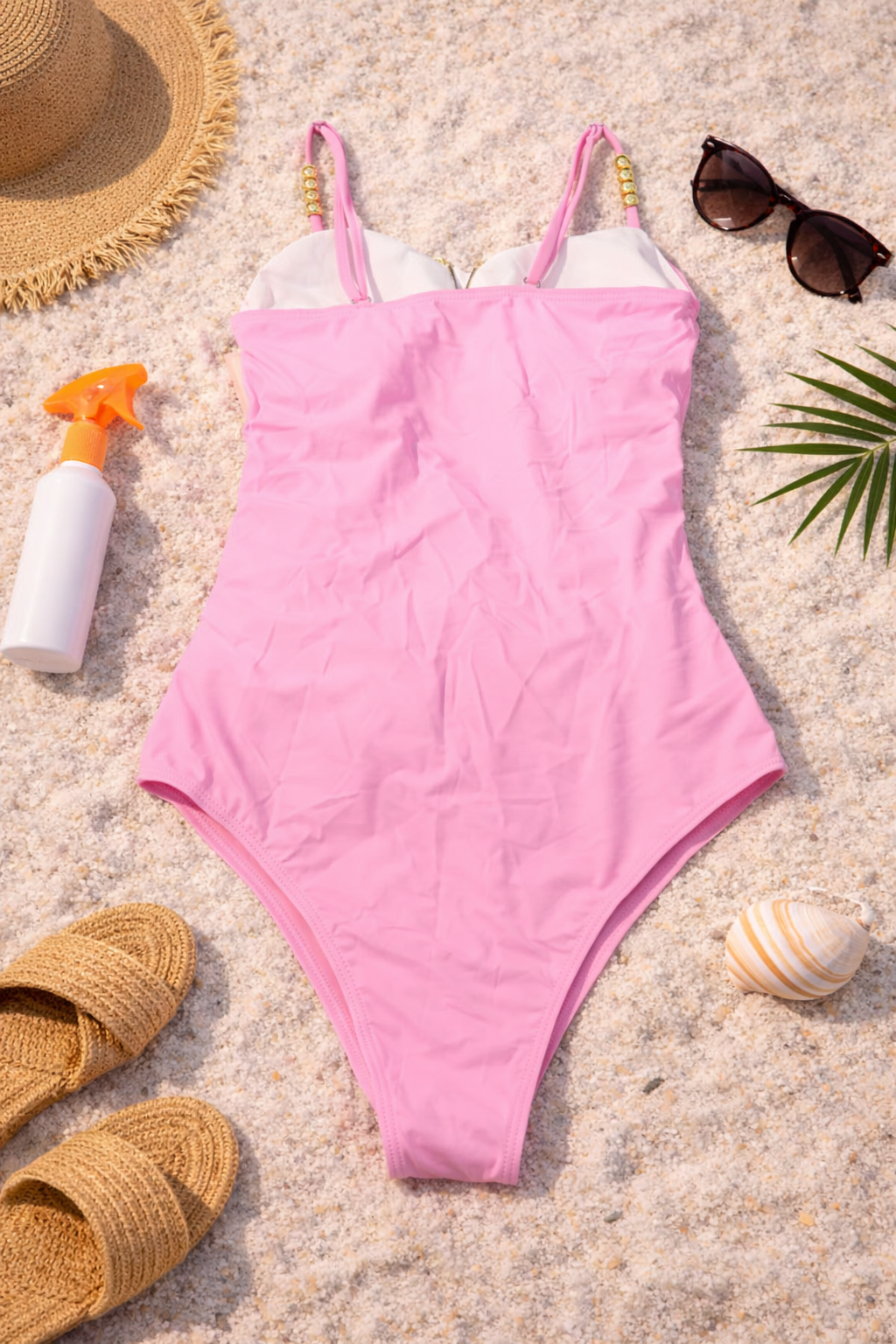 Pink Starfish Cut-Out One-Piece Swimsuit