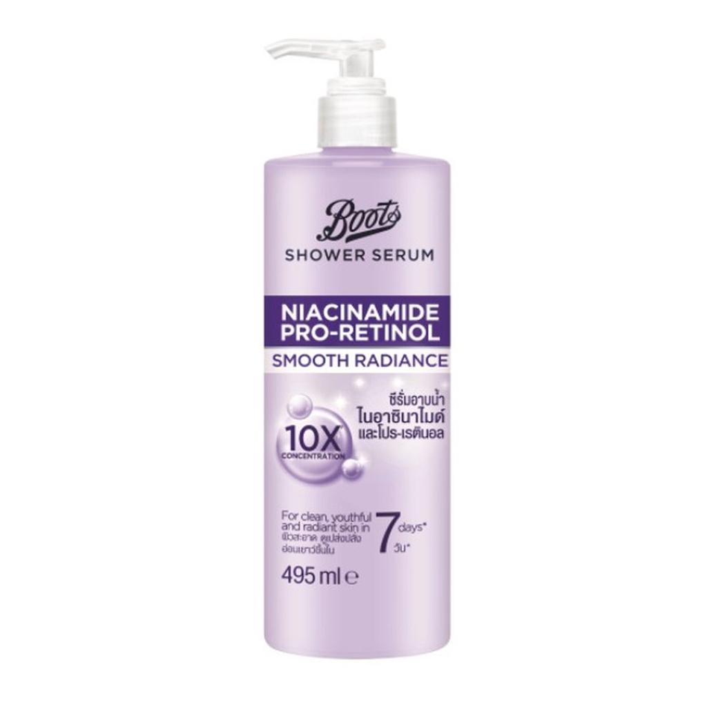 Boots Niacinamide Pro-Retinol Smooth Radiance Shower Serum (495ml)