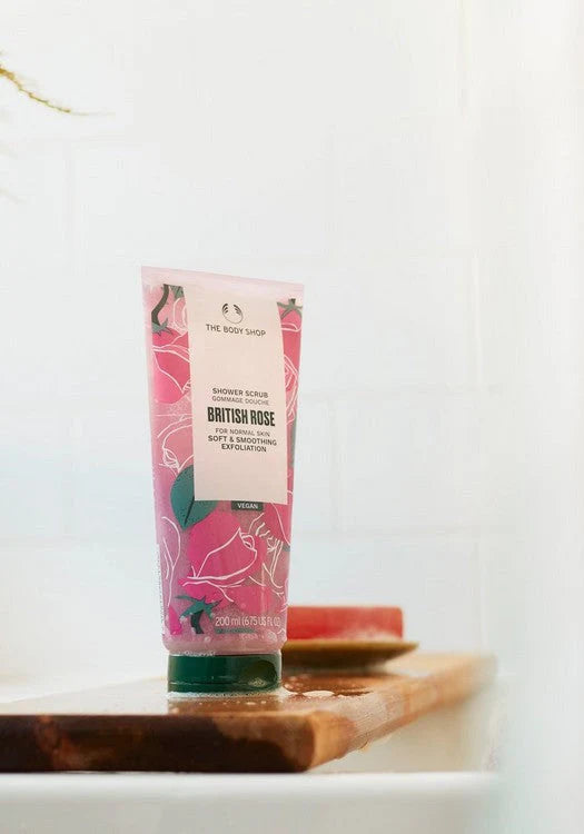 THE BODY SHOP BRITISH ROSE SHOWER SCRUB 200ML
