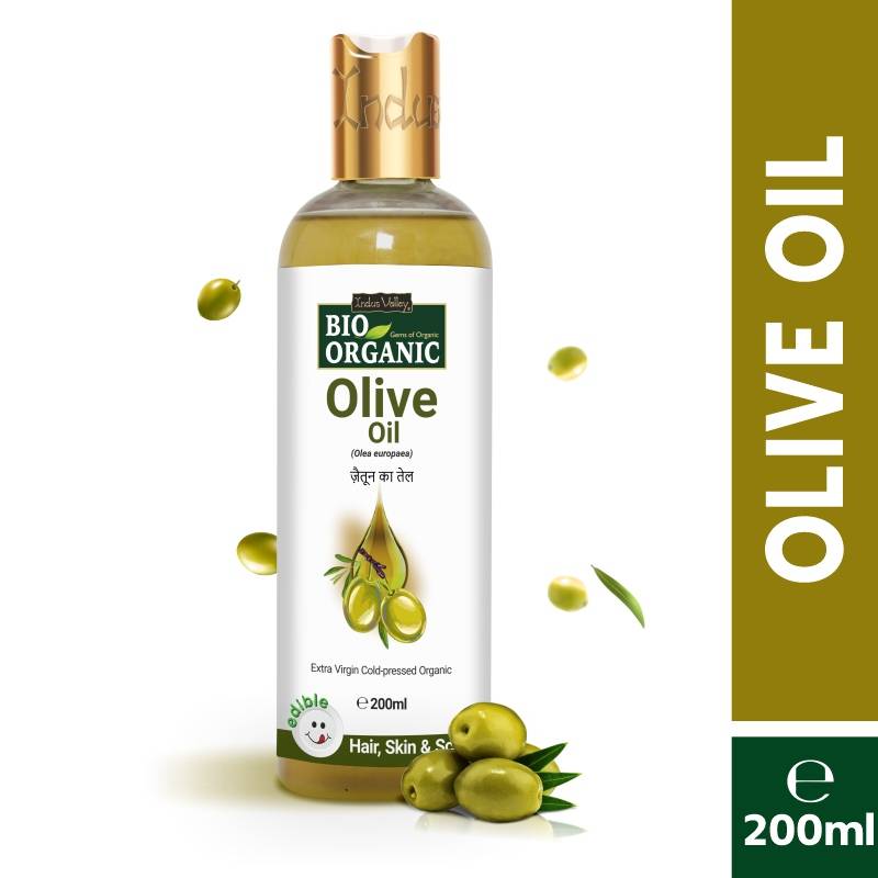 Indus Valley Bio-Organic Extra Virgin Olive Massage Oil (200 ml)