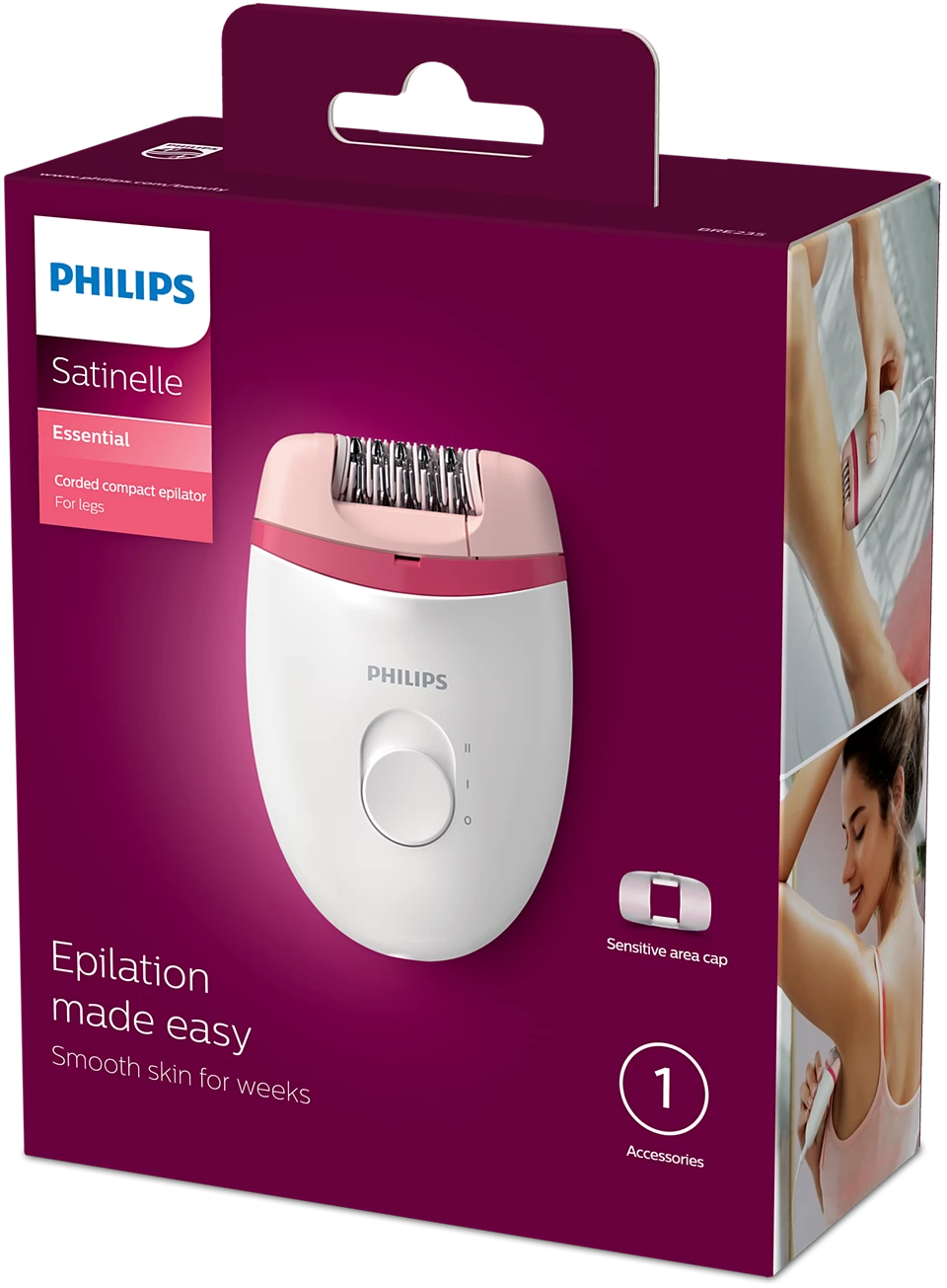 Philips Satinelle Corded Epilator Essential Series BRE235/00