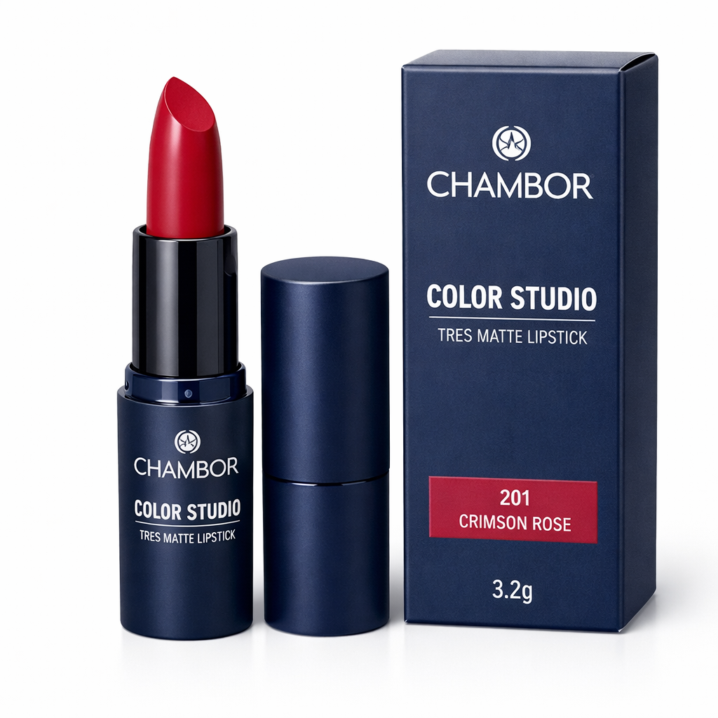 CHAMBOR COLOR STUDIO TRES MATTE LIPSTICK-201,3.2G - Kunchals