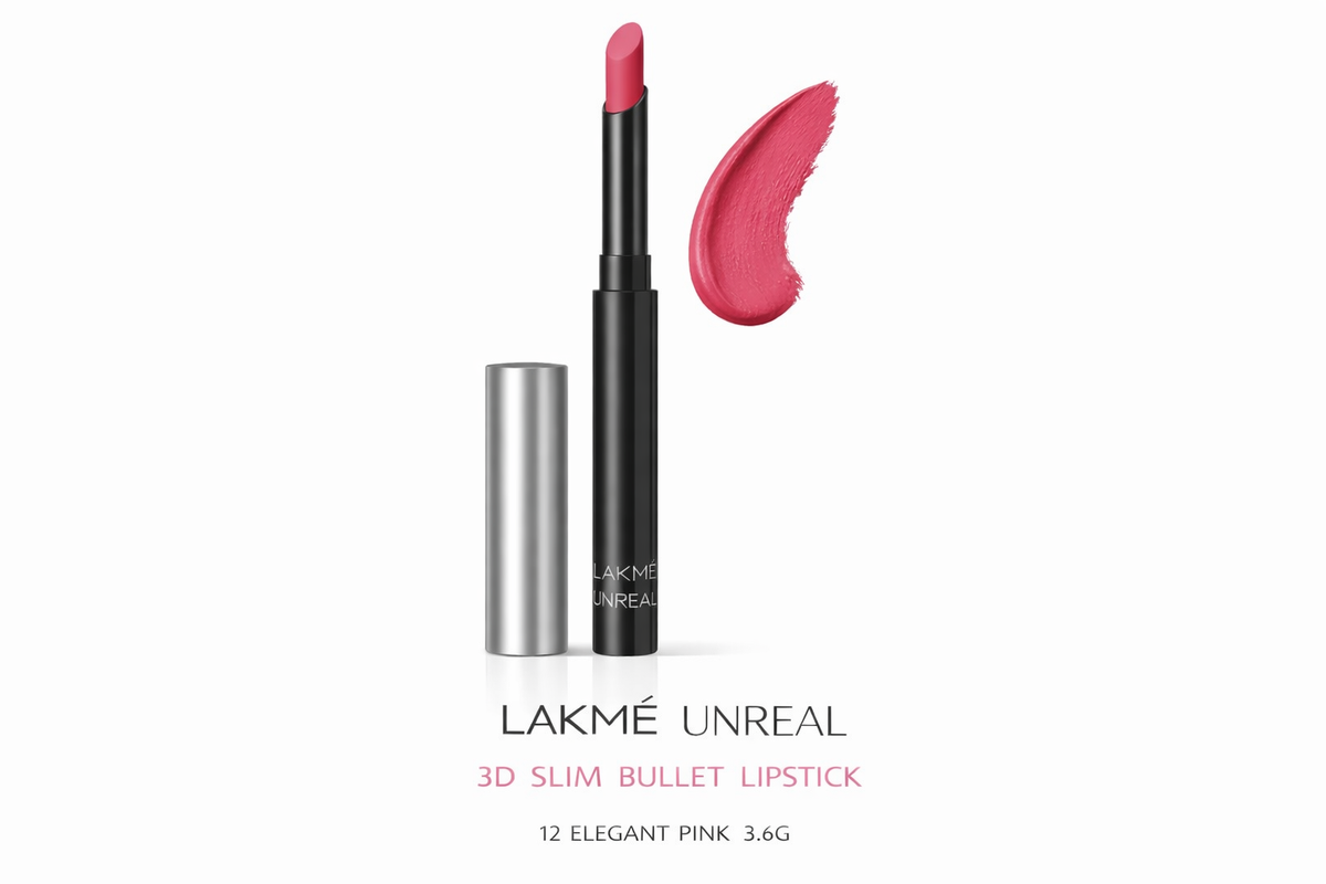 LAKME UNREAL 3D SLIM BULLET 12 ELEGANT PINK 3.6G
