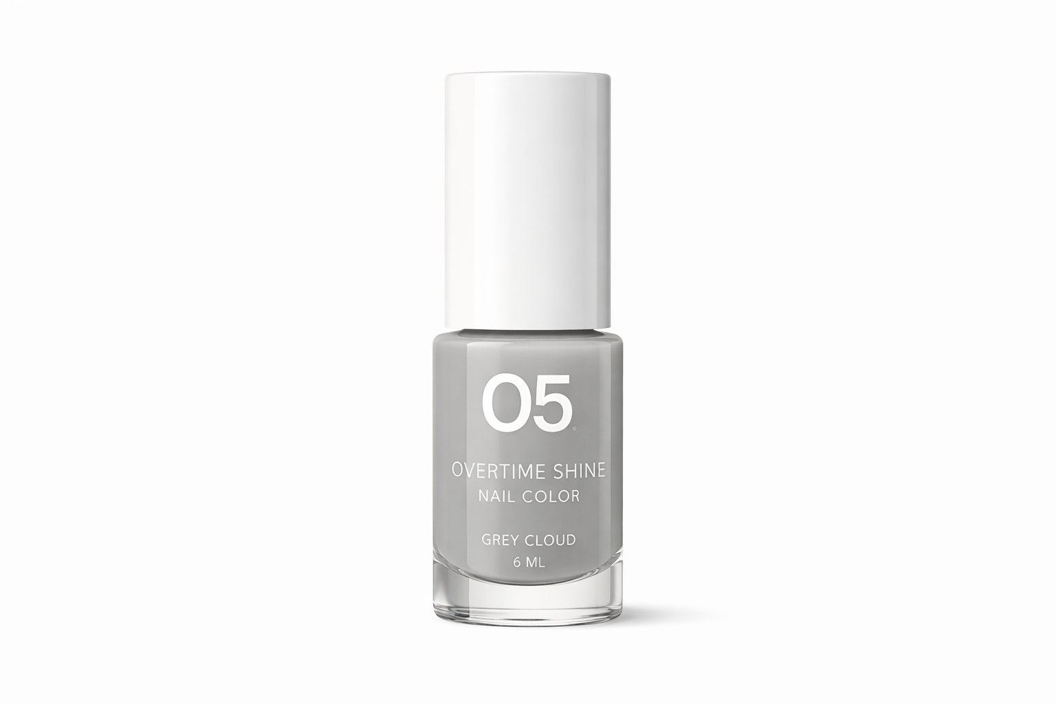 O5 OVERTIME SHINE NAIL COLOR 6 ML GREY CLOUD - Kunchals