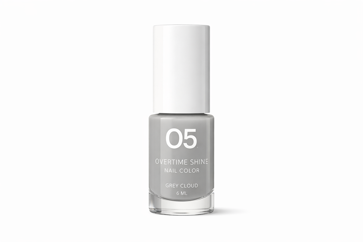 O5 OVERTIME SHINE NAIL COLOR 6 ML GREY CLOUD - Kunchals