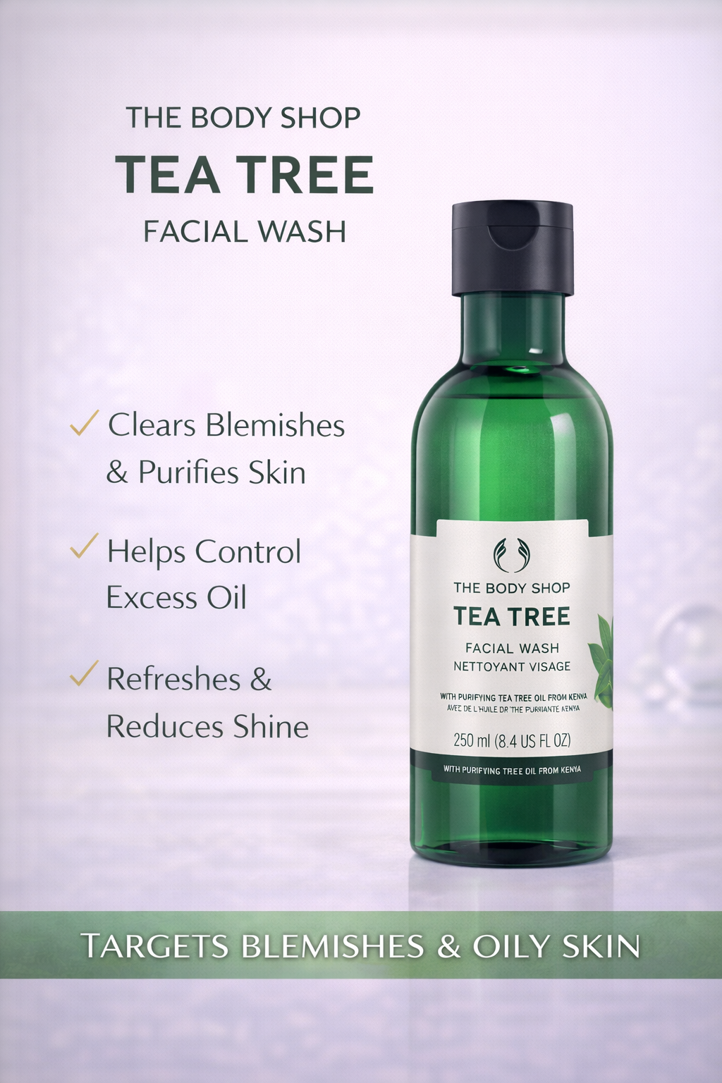 THE BODY SHOP TEA TREE FACIAL WASH 250ML - Kunchals