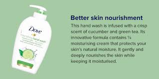 DOVE CUCUMBER AND GREEN TEA NOURISHING HAND WASH 250ML - Kunchals