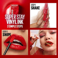 MAYBELLINE SUPERSTAY VINYL INK LONG WEAR LIQUID LIPSTICK  4.2ML 62 IRR