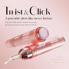 MedicubeCollagen Glow Booster Milk Serum - Twist & Click - Radiance & Hydration with Niacinamide, Milk Protein Extract, Hydrolyzed Collagen - Illuminates & Firms Skin - Korean Skin Care, 1.69 oz