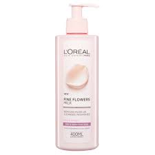 LOREAL PARIS FINE FLOWERS MILK REMOVES  MAKEUP   CLEANSES