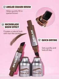 SHEGLAM BROW-FECTION ANGLED BRUSH & DIP 1.2ML CHOCOLATE