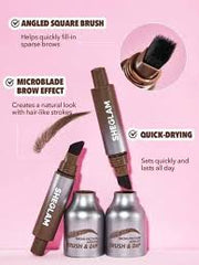 SHEGLAM BROW-FECTION ANGLED BRUSH & DIP 1.2ML CHOCOLATE