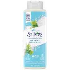 ST IVES SEA SALT & PACIFIC KELP EXFOLIATING BODY WASH 473ML