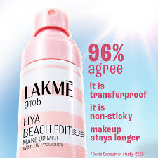 LAKME 9TO5 HYA BEACH EDIT MAKE UP MIST WITH UV PROTECTION 50
