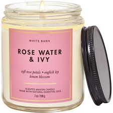 BATH & BODY WORKS ROSE WATER & IVY  SCENTED CANDLE 198G - Kunchals