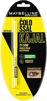 Maybelline New York Smudge Proof Colossal Kajal with Aloe Vera- Deep Black