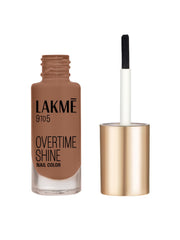 LAKME 9TO5 OVERTIME SHINE NAIL COLOR  6ML  CARMEL CASE