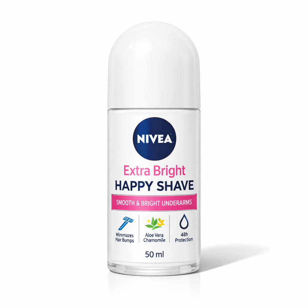 NIVEA EXTRA BRIGHT HAPPY SHAVE ROLL ON 50ML - Kunchals