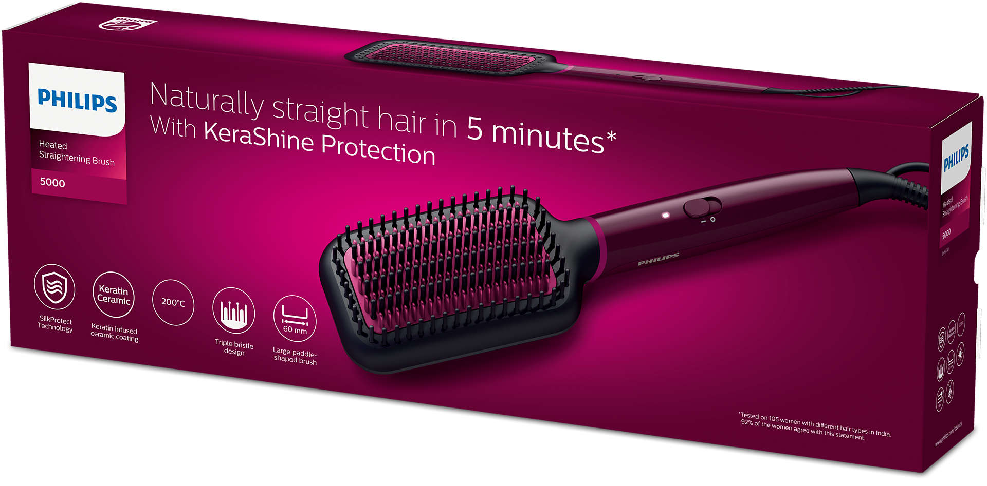 Philips Heated straightening brush BHH730/00