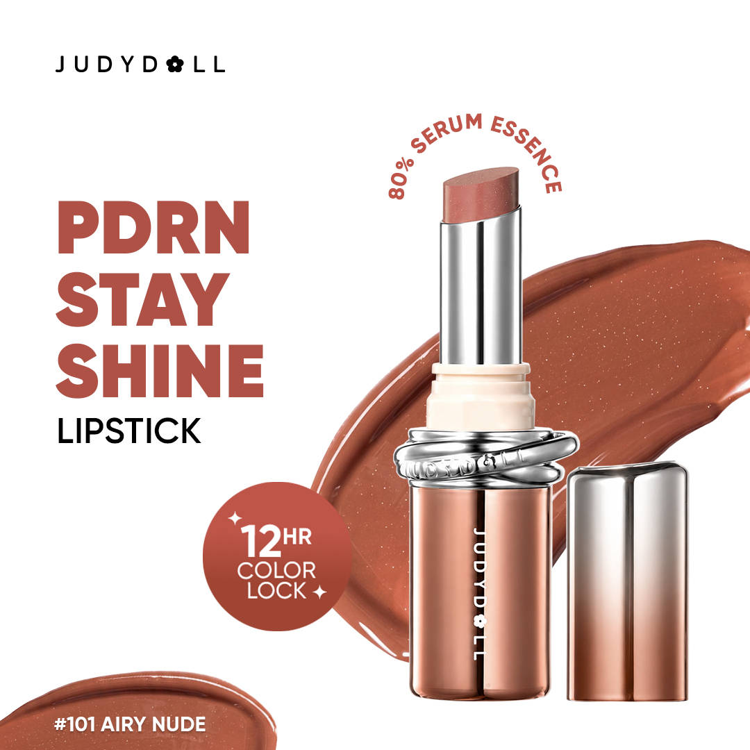 JUDYDOLL PDRN Stay Shine Lipstick – #101 Airy Nude (3g)