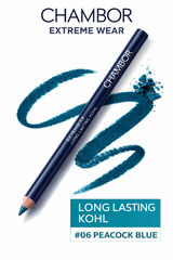 CHAMBOR EXTREME WEAR LONG LASTING KOHL 1.2G 06 PEACOCK BLUE