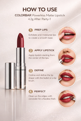 COLORBAR POWERKISS MATTE LIPSTICK 4.2G AFTER PARTY-1 - Kunchals
